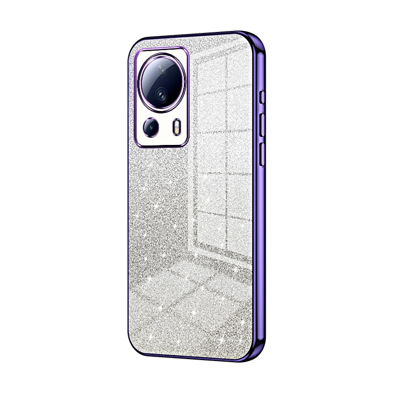 Xiaomi 13 Lite Luxurious Electroplated Gradient Glitter Powder Case - Enhanced Lens Protection