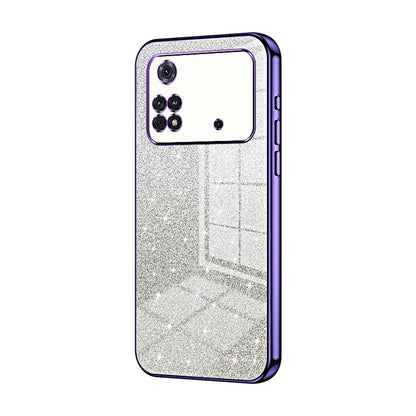 Xiaomi Poco M4 Pro Luxurious Electroplated Gradient Glitter Powder Case - Enhanced Lens Protection