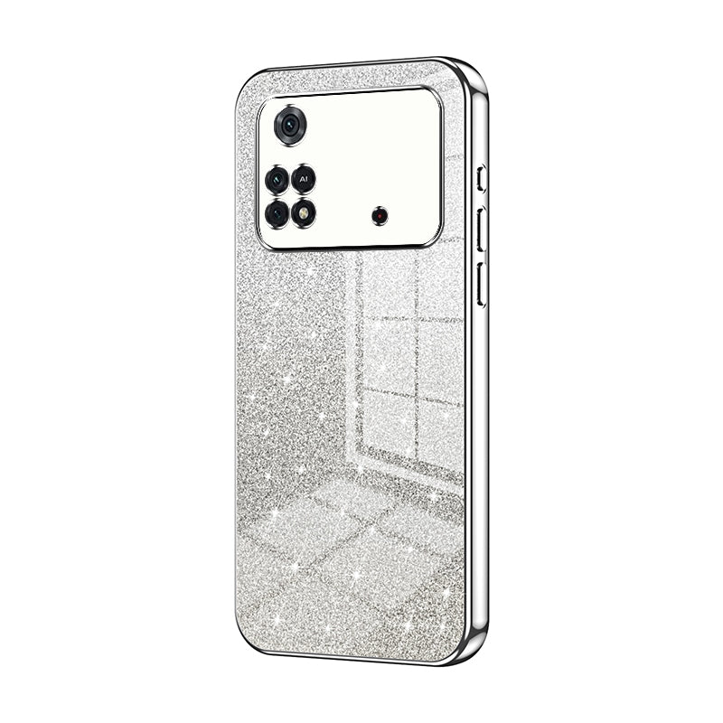 Xiaomi Poco M4 Pro Luxurious Electroplated Gradient Glitter Powder Case - Enhanced Lens Protection