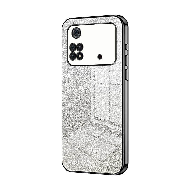 Xiaomi Poco M4 Pro Luxurious Electroplated Gradient Glitter Powder Case - Enhanced Lens Protection