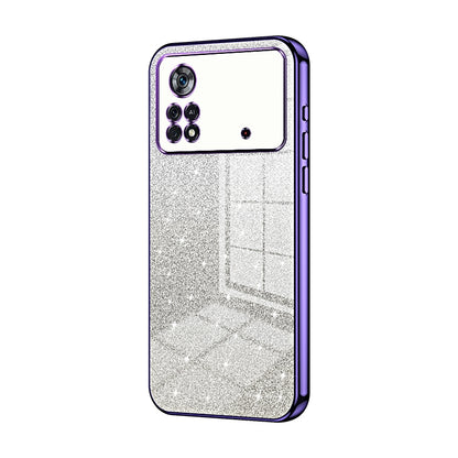 Xiaomi Poco X4 Pro 5G Luxurious Electroplated Gradient Glitter Powder Case - Enhanced Lens Protection