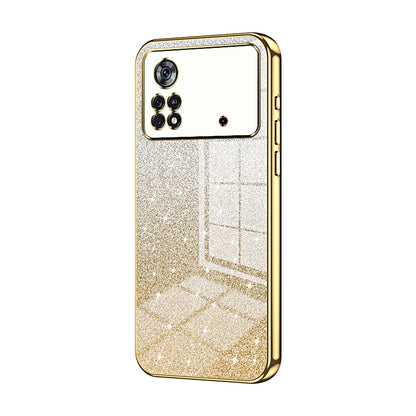 Xiaomi Poco X4 Pro 5G Luxurious Electroplated Gradient Glitter Powder Case - Enhanced Lens Protection