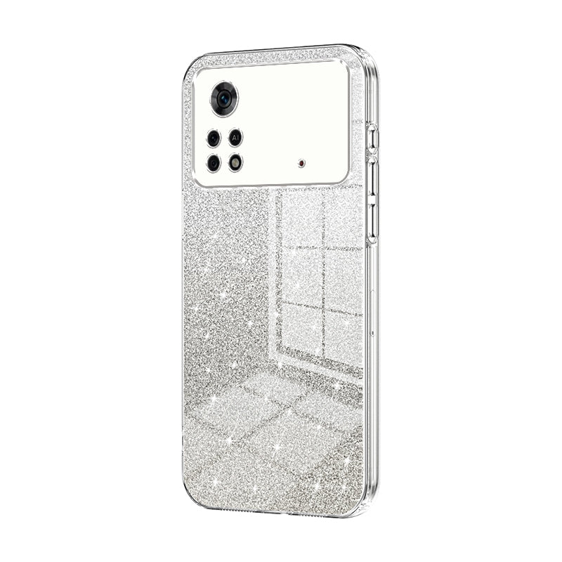 Xiaomi Poco X4 Pro 5G Luxurious Electroplated Gradient Glitter Powder Case - Enhanced Lens Protection