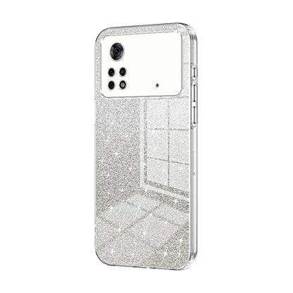 Xiaomi Poco X4 Pro 5G Luxurious Electroplated Gradient Glitter Powder Case - Enhanced Lens Protection