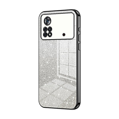 Xiaomi Poco X4 Pro 5G Luxurious Electroplated Gradient Glitter Powder Case - Enhanced Lens Protection