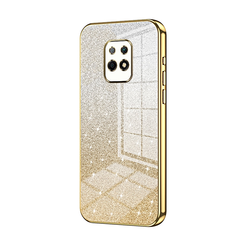 Xiaomi Redmi 10X 5G Luxurious Electroplated Gradient Glitter Powder Case - Enhanced Lens Protection