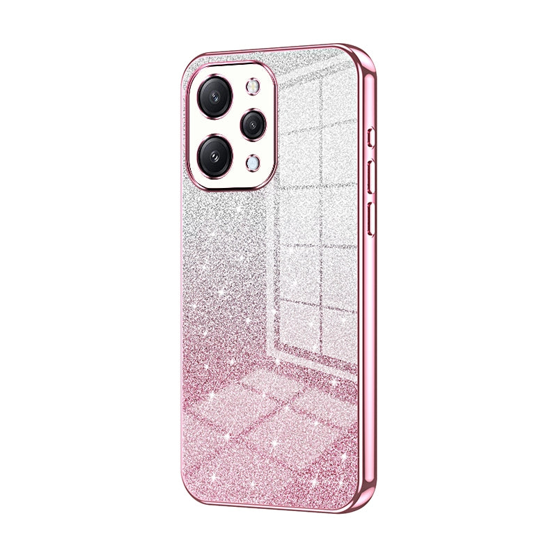 Xiaomi Redmi Note 12R Luxurious Electroplated Gradient Glitter Powder Case - Enhanced Lens Protection