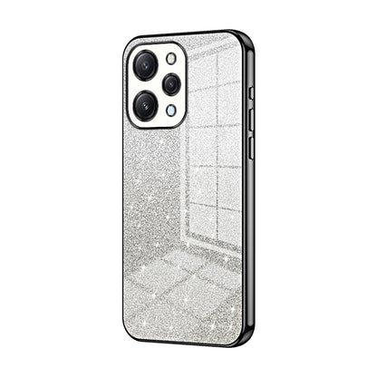 Xiaomi Redmi Note 12R Luxurious Electroplated Gradient Glitter Powder Case - Enhanced Lens Protection