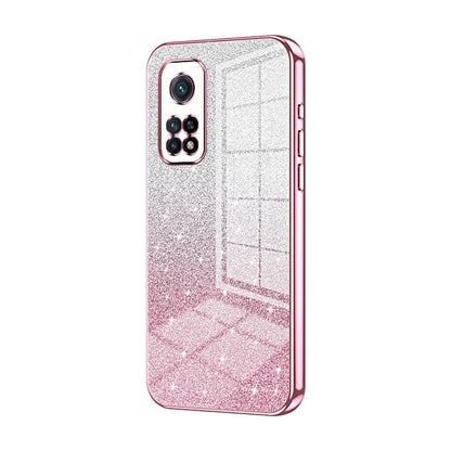 Xiaomi Mi 10T Pro 5G Luxurious Electroplated Gradient Glitter Powder Case - Enhanced Lens Protection