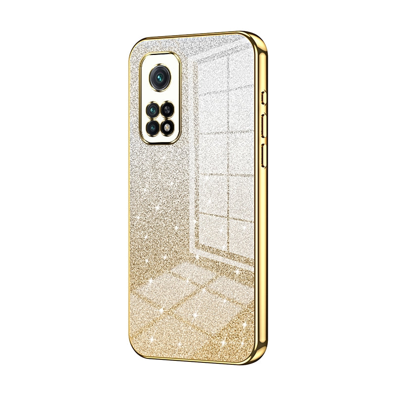 Xiaomi Mi 10T Pro 5G Luxurious Electroplated Gradient Glitter Powder Case - Enhanced Lens Protection