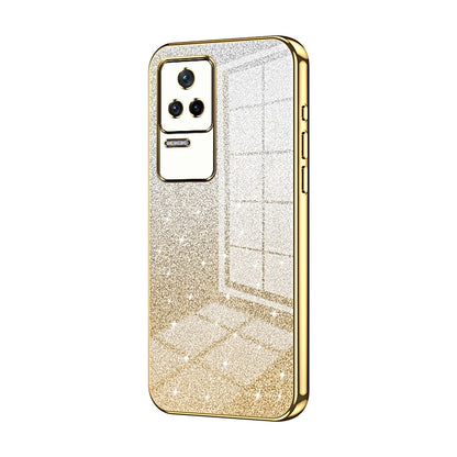 Xiaomi Redmi Poco F4 Luxurious Electroplated Gradient Glitter Powder Case - Enhanced Lens Protection