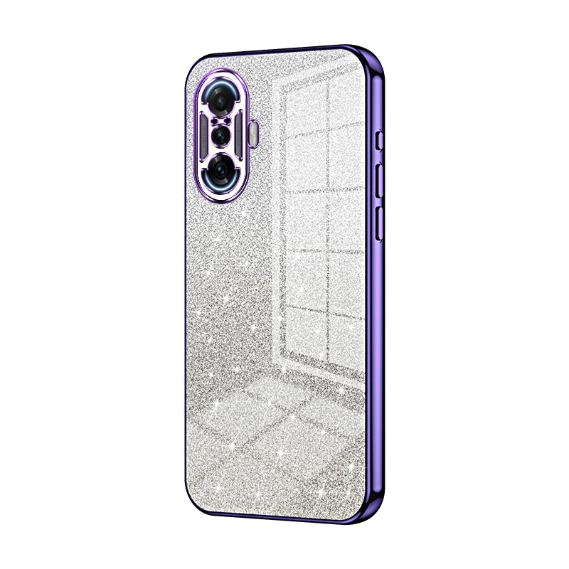 Xiaomi Redmi K40 Gaming Luxurious Electroplated Gradient Glitter Powder Case - Enhanced Lens Protection