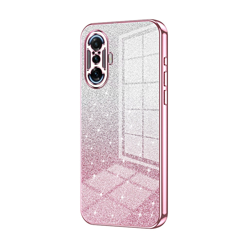 Xiaomi Redmi K40 Gaming Luxurious Electroplated Gradient Glitter Powder Case - Enhanced Lens Protection