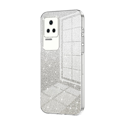 Xiaomi Redmi K50 Luxurious Electroplated Gradient Glitter Powder Case - Enhanced Lens Protection