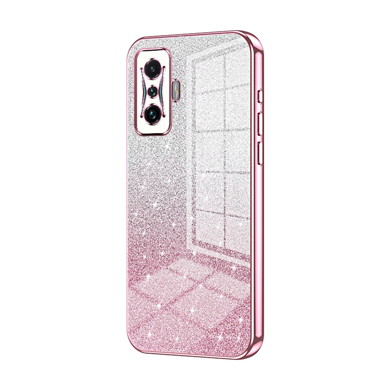 Xiaomi Redmi Poco F4 GT Luxurious Electroplated Gradient Glitter Powder Case - Enhanced Lens Protection