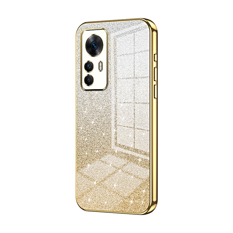 Xiaomi Redmi Xiaomi 12T Luxurious Electroplated Gradient Glitter Powder Case - Enhanced Lens Protection