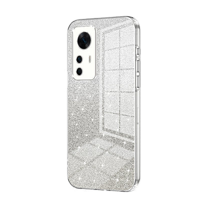 Xiaomi Redmi Xiaomi 12T Luxurious Electroplated Gradient Glitter Powder Case - Enhanced Lens Protection