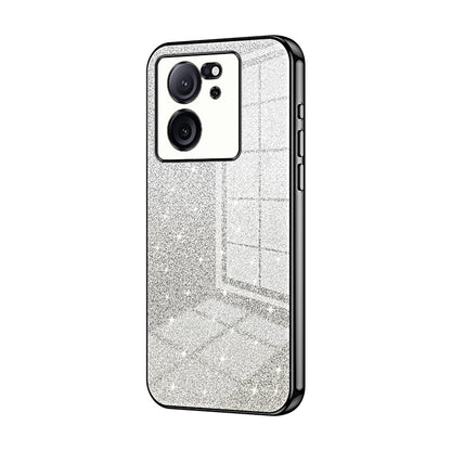 Xiaomi 13T Luxurious Electroplated Gradient Glitter Powder Case - Enhanced Lens Protection