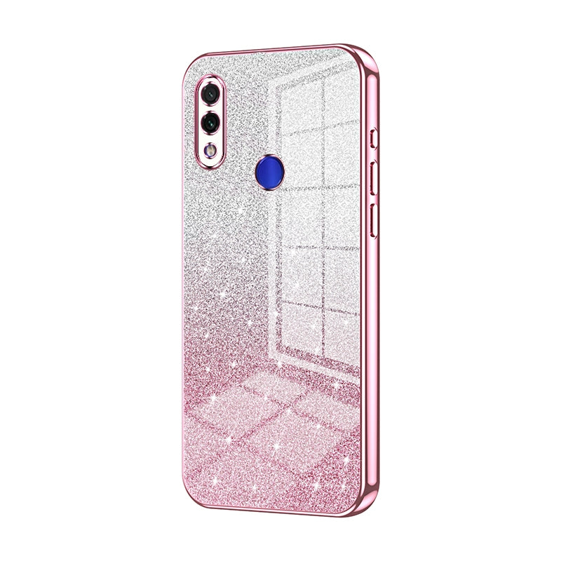 Xiaomi Redmi Note 7 Pro Luxurious Electroplated Gradient Glitter Powder Case - Enhanced Lens Protection