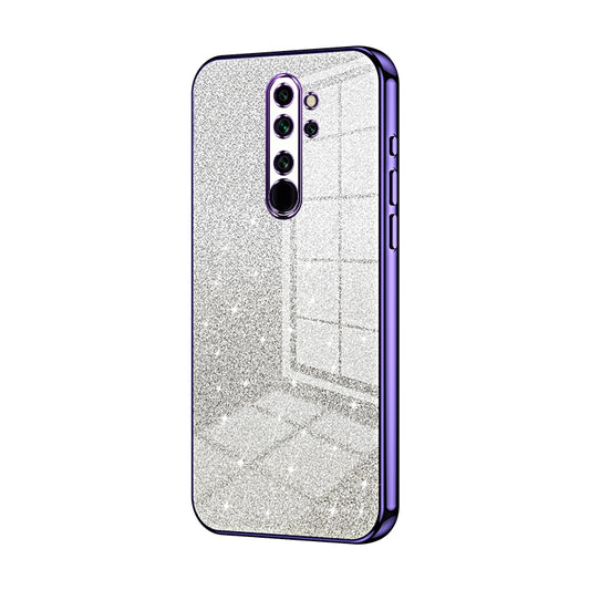 Xiaomi Redmi Note 8 Pro Luxurious Electroplated Gradient Glitter Powder Case - Enhanced Lens Protection