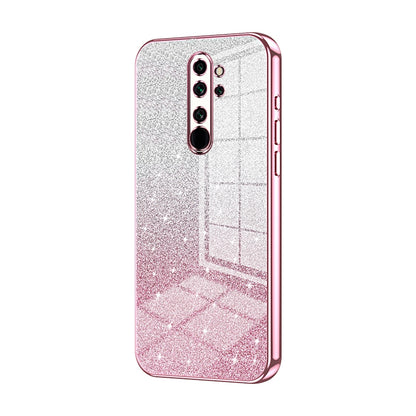 Xiaomi Redmi Note 8 Pro Luxurious Electroplated Gradient Glitter Powder Case - Enhanced Lens Protection