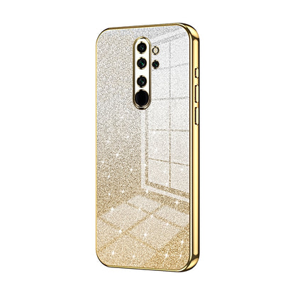 Xiaomi Redmi Note 8 Pro Luxurious Electroplated Gradient Glitter Powder Case - Enhanced Lens Protection