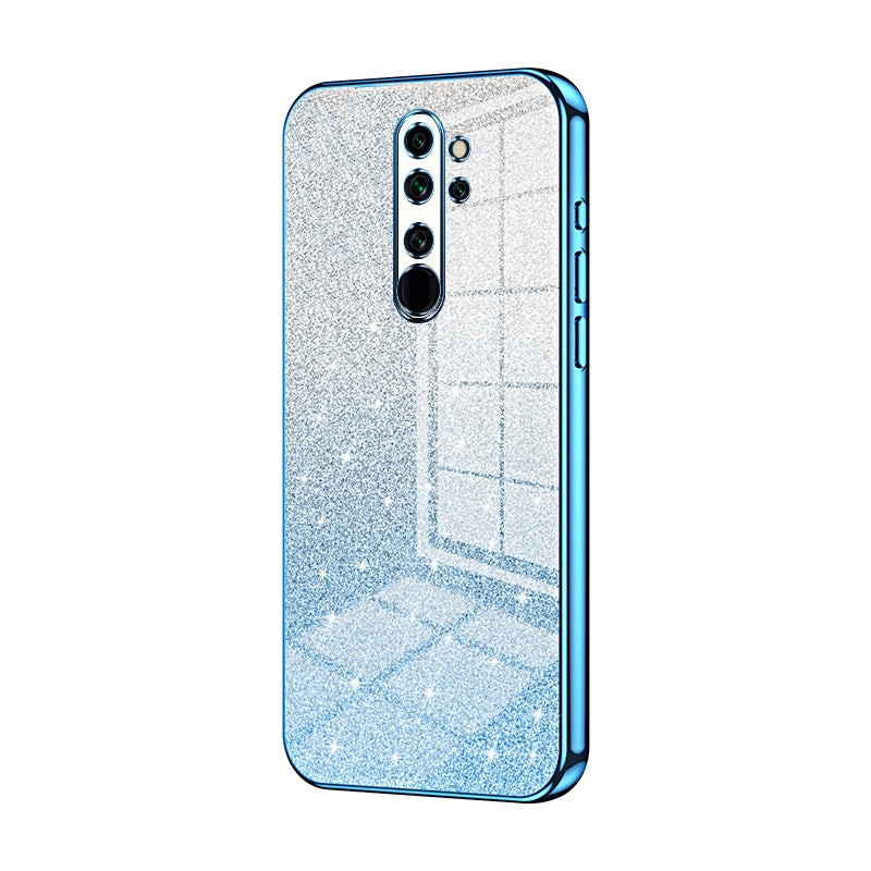 Xiaomi Redmi Note 8 Pro Luxurious Electroplated Gradient Glitter Powder Case - Enhanced Lens Protection