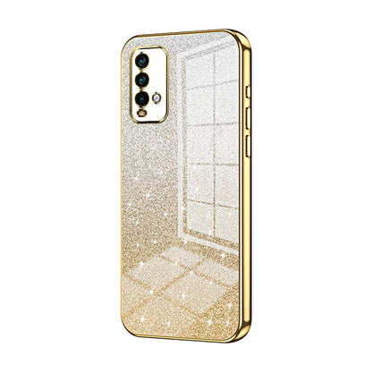 Xiaomi Redmi Note 9 4G Luxurious Electroplated Gradient Glitter Powder Case - Enhanced Lens Protection