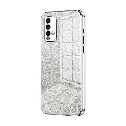 Xiaomi Redmi Note 9 4G Luxurious Electroplated Gradient Glitter Powder Case - Enhanced Lens Protection