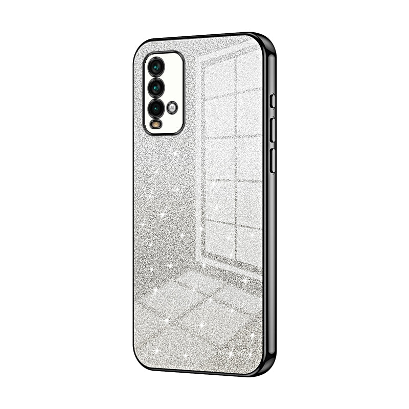 Xiaomi Redmi Note 9 4G Luxurious Electroplated Gradient Glitter Powder Case - Enhanced Lens Protection