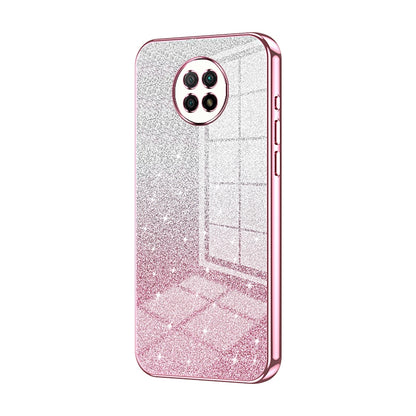 Xiaomi Redmi Note 9 5G Luxurious Electroplated Gradient Glitter Powder Case - Enhanced Lens Protection