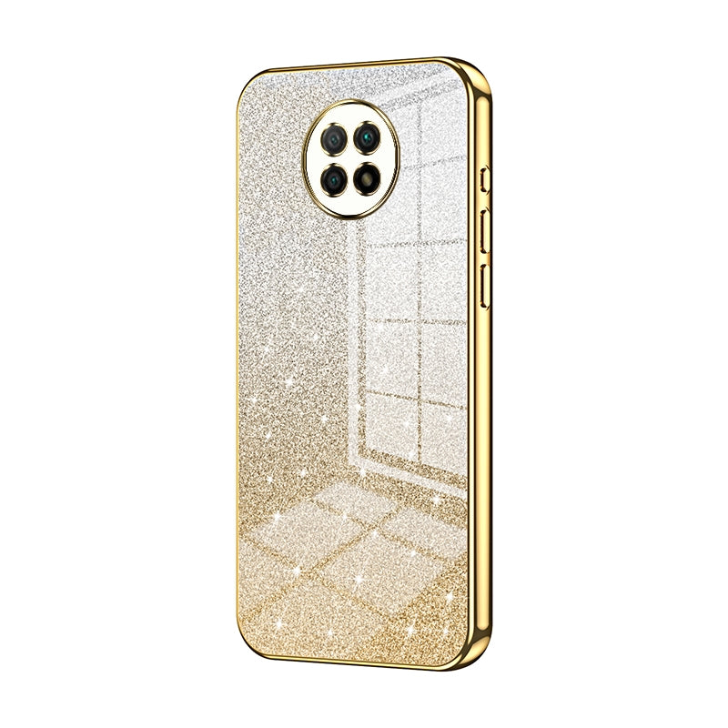 Xiaomi Redmi Note 9 5G Luxurious Electroplated Gradient Glitter Powder Case - Enhanced Lens Protection