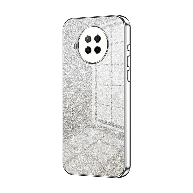 Xiaomi Redmi Note 9 Pro 5G Luxurious Electroplated Gradient Glitter Powder Case - Enhanced Lens Protection