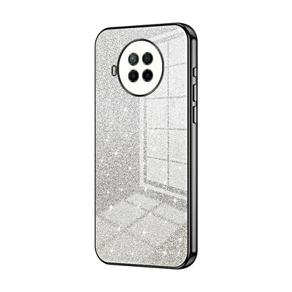 Xiaomi Redmi Note 9 Pro 5G Luxurious Electroplated Gradient Glitter Powder Case - Enhanced Lens Protection