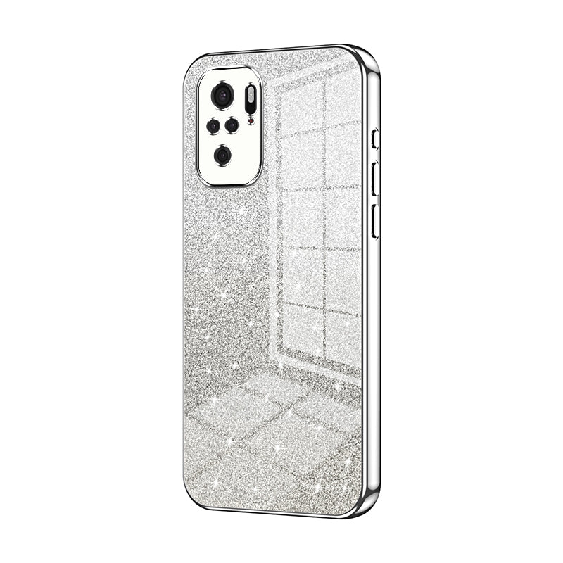 Xiaomi Redmi Note 10 Luxurious Electroplated Gradient Glitter Powder Case - Enhanced Lens Protection