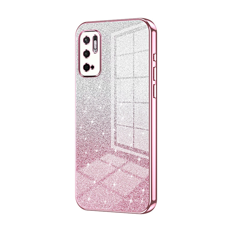 Xiaomi Redmi Note 10T 5G Luxurious Electroplated Gradient Glitter Powder Case - Enhanced Lens Protection