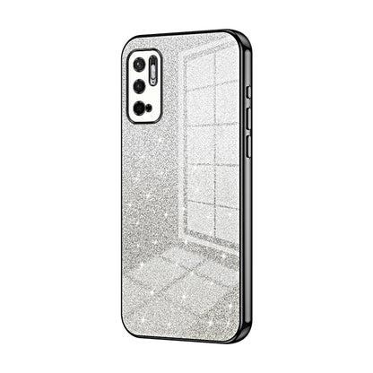 Xiaomi Redmi Note 10T 5G Luxurious Electroplated Gradient Glitter Powder Case - Enhanced Lens Protection