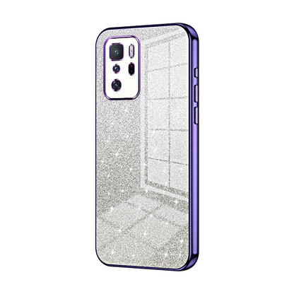 Xiaomi Redmi Note 10 Pro 5G Luxurious Electroplated Gradient Glitter Powder Case - Enhanced Lens Protection