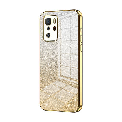 Xiaomi Redmi Note 10 Pro 5G Luxurious Electroplated Gradient Glitter Powder Case - Enhanced Lens Protection