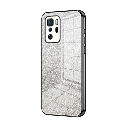 Xiaomi Redmi Note 10 Pro 5G Luxurious Electroplated Gradient Glitter Powder Case - Enhanced Lens Protection