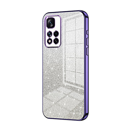 Xiaomi Redmi Note 11 Pro+ 5G Luxurious Electroplated Gradient Glitter Powder Case - Enhanced Lens Protection