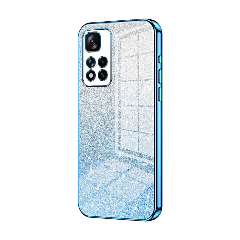 Xiaomi Redmi Note 11 Pro+ 5G Luxurious Electroplated Gradient Glitter Powder Case - Enhanced Lens Protection