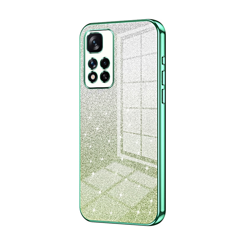 Xiaomi Redmi Note 11 Pro+ 5G Luxurious Electroplated Gradient Glitter Powder Case - Enhanced Lens Protection