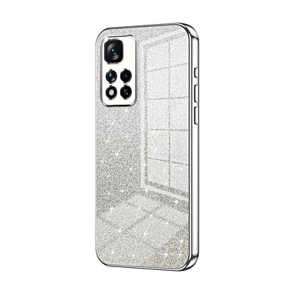 Xiaomi Redmi Note 11 Pro+ 5G Luxurious Electroplated Gradient Glitter Powder Case - Enhanced Lens Protection