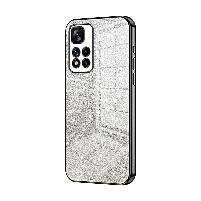 Xiaomi Redmi Note 11 Pro+ 5G Luxurious Electroplated Gradient Glitter Powder Case - Enhanced Lens Protection