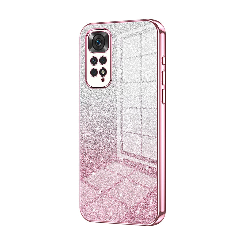 Xiaomi Redmi Note 11 Global Luxurious Electroplated Gradient Glitter Powder Case - Enhanced Lens Protection