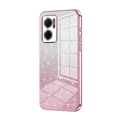 Xiaomi Redmi Note 11E Luxurious Electroplated Gradient Glitter Powder Case - Enhanced Lens Protection