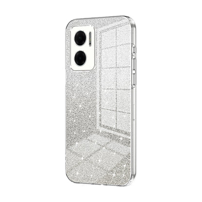 Xiaomi Redmi Redmi 10 5G Luxurious Electroplated Gradient Glitter Powder Case - Enhanced Lens Protection