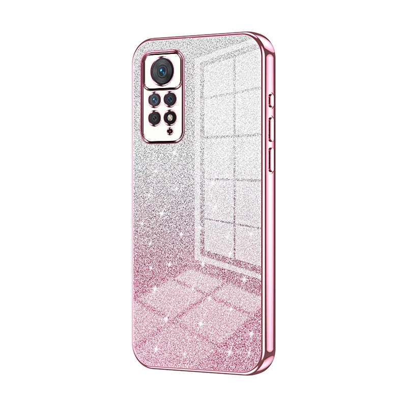 Xiaomi Redmi Note 11 Pro 4G Luxurious Electroplated Gradient Glitter Powder Case - Enhanced Lens Protection