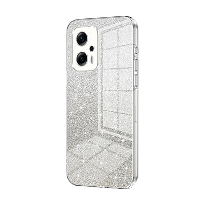 Xiaomi Redmi Note 11T Pro Luxurious Electroplated Gradient Glitter Powder Case - Enhanced Lens Protection